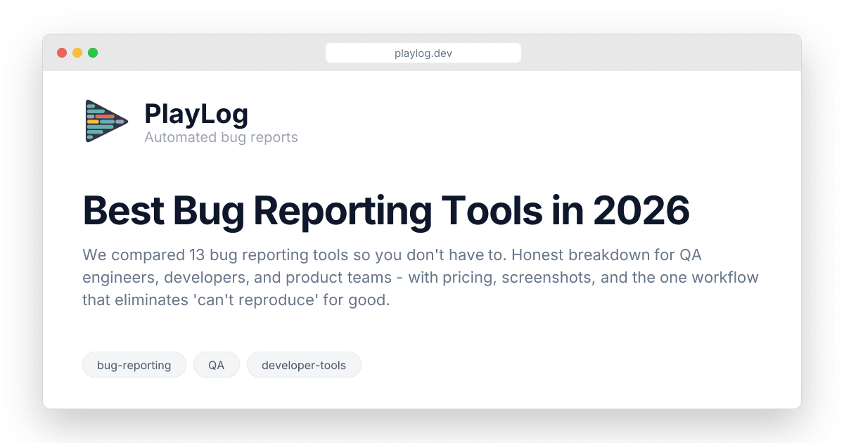 Best Bug Reporting Tools in 2026